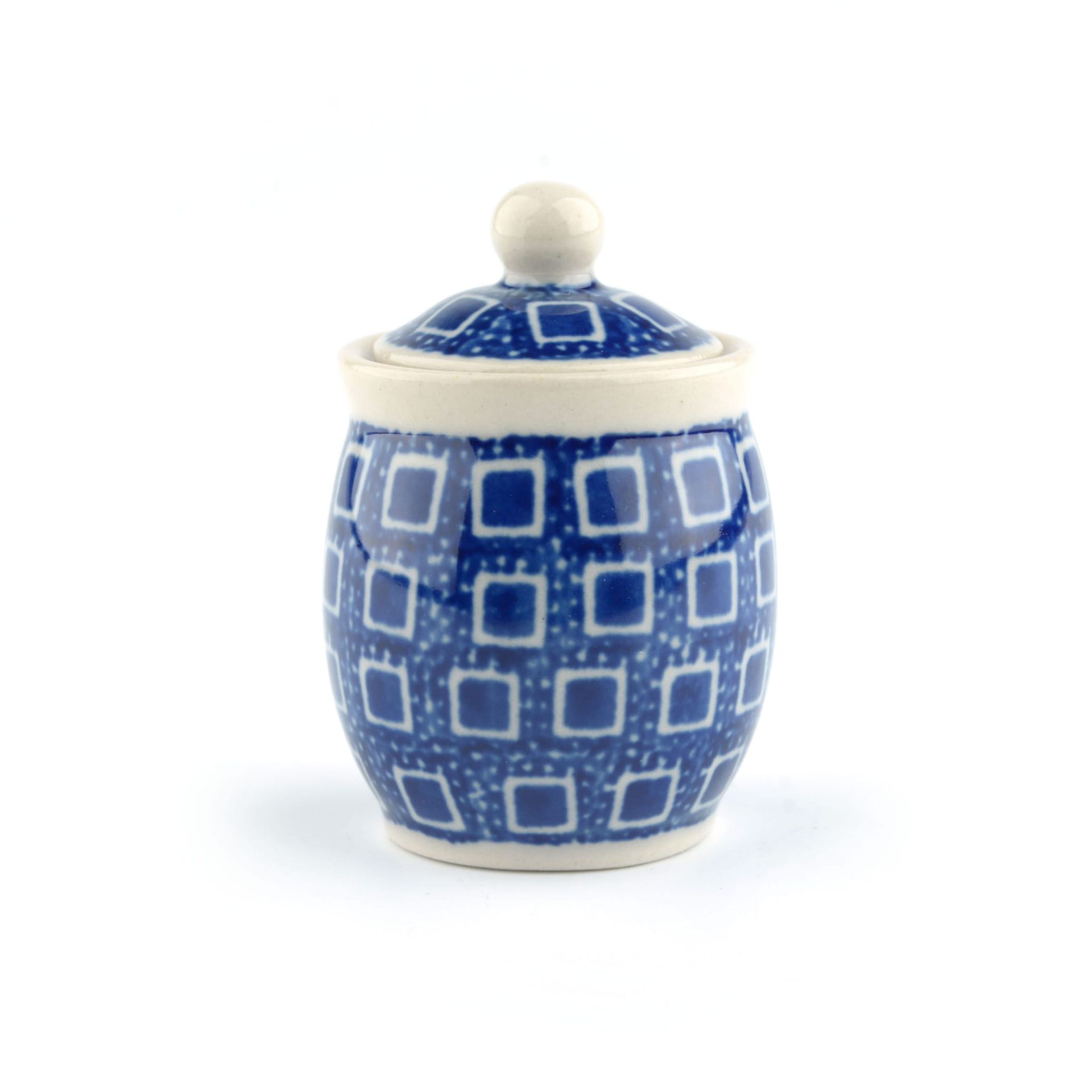 Bunzlau Castle Miniature Jar Blue Diamond