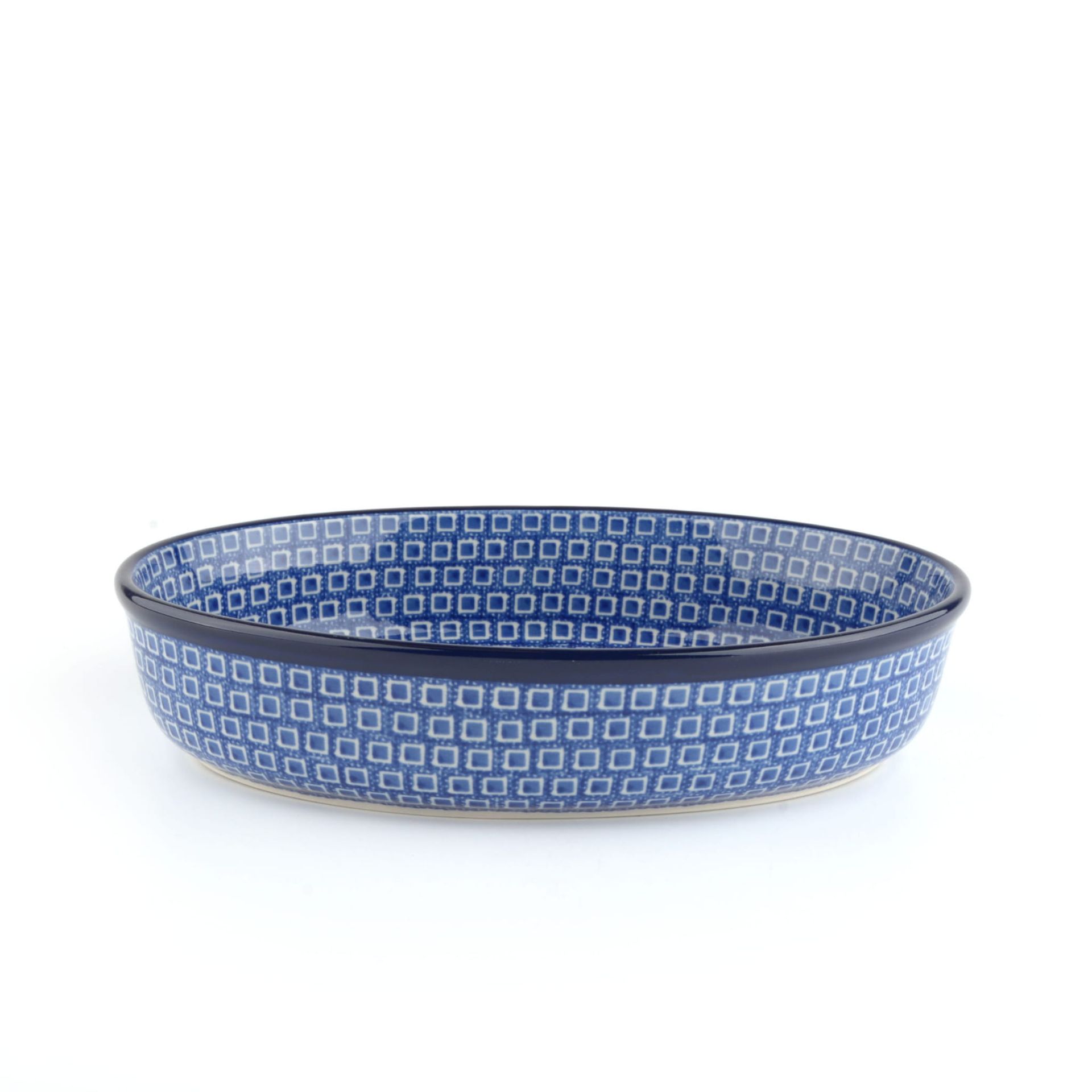 Bunzlau Castle Oven Dish Oval 1550 ml Blue Diamond