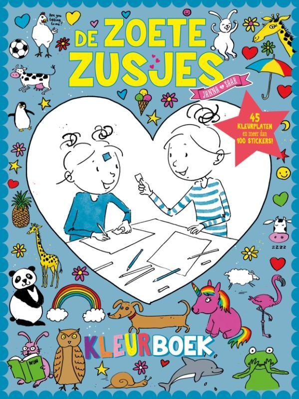 Hanneke de Zoete; De Zoete Zusjes kleurboek met meer dan 100 stickers