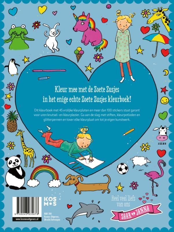 Hanneke de Zoete; De Zoete Zusjes kleurboek met meer dan 100 stickers