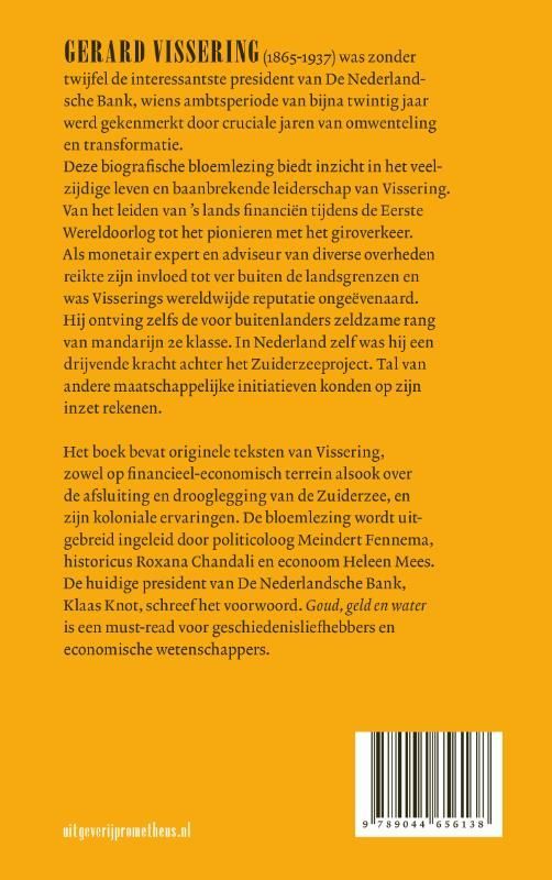 Gerard Vissering; Goud, geld en water
