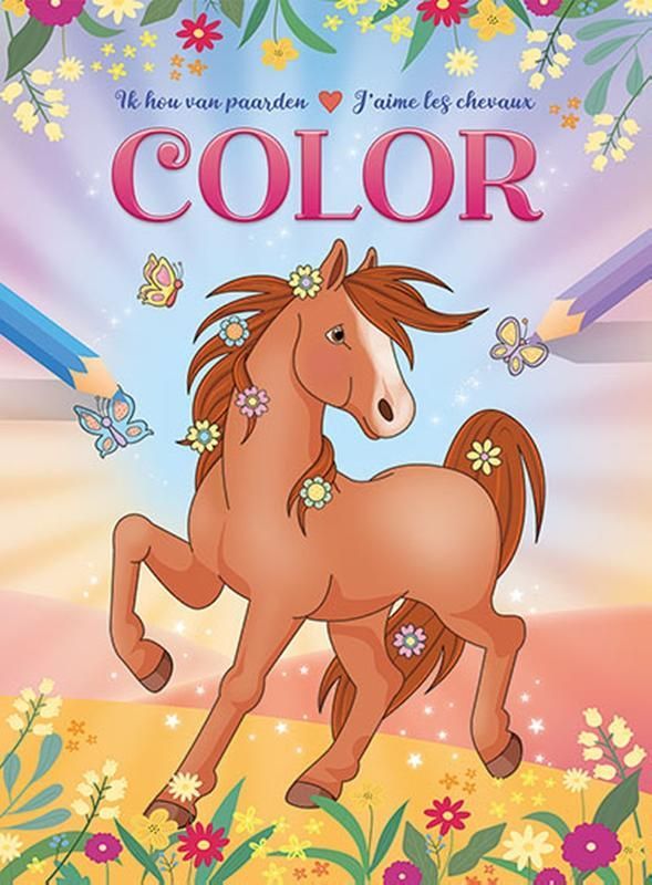 ZNU; Ik hou van paarden kleurblok / J'aime les chevaux bloc de coloriage