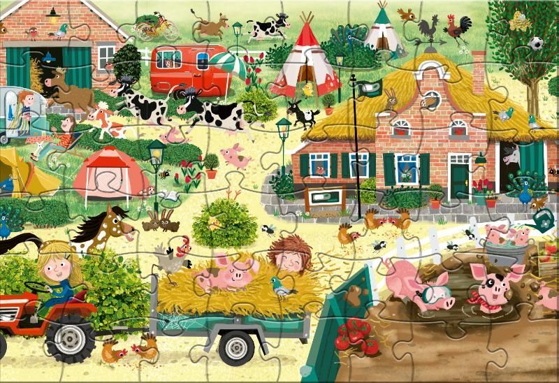Rebo legpuzzel 48 stukjes - Cas & Cato farm