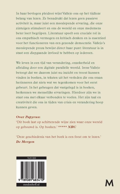 Irene Vallejo; Uit liefde voor het lezen