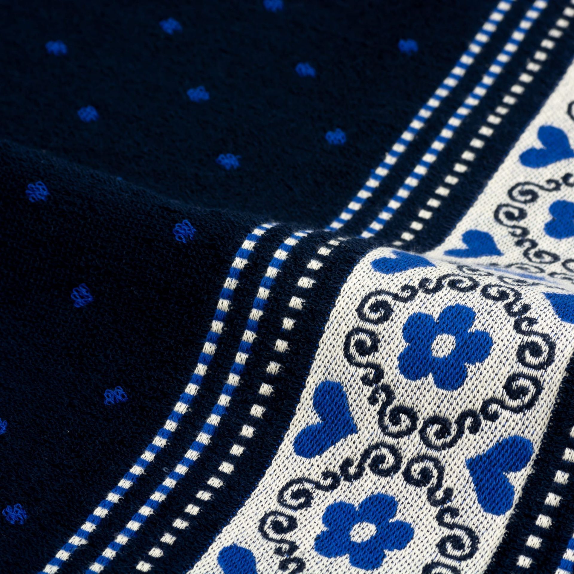 Bunzlau Castle Handdoek Blossom Donkerblauw