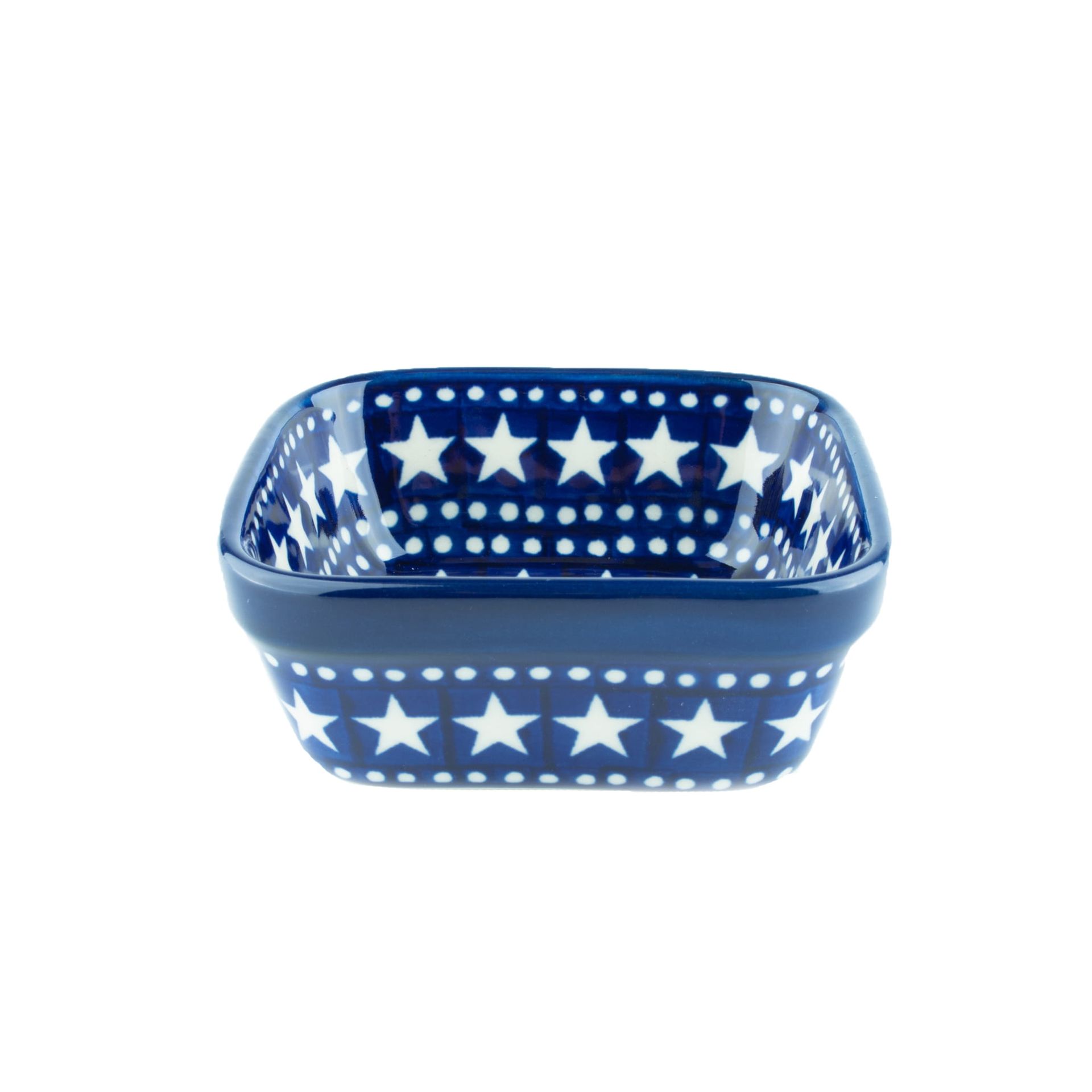 Bunzlau Castle Vierkante kom 170 ml Blue stars