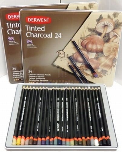 Derwent - Tinted Charcoal (24 kleuren)