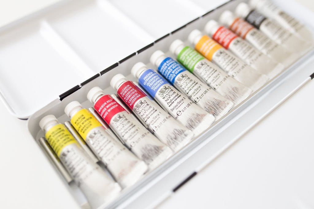 Winsor & Newton - Professionele Water Colour box 12 tubes