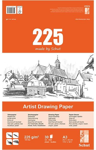 Schut Papier; Artist Drawing Paper A3 225 gram