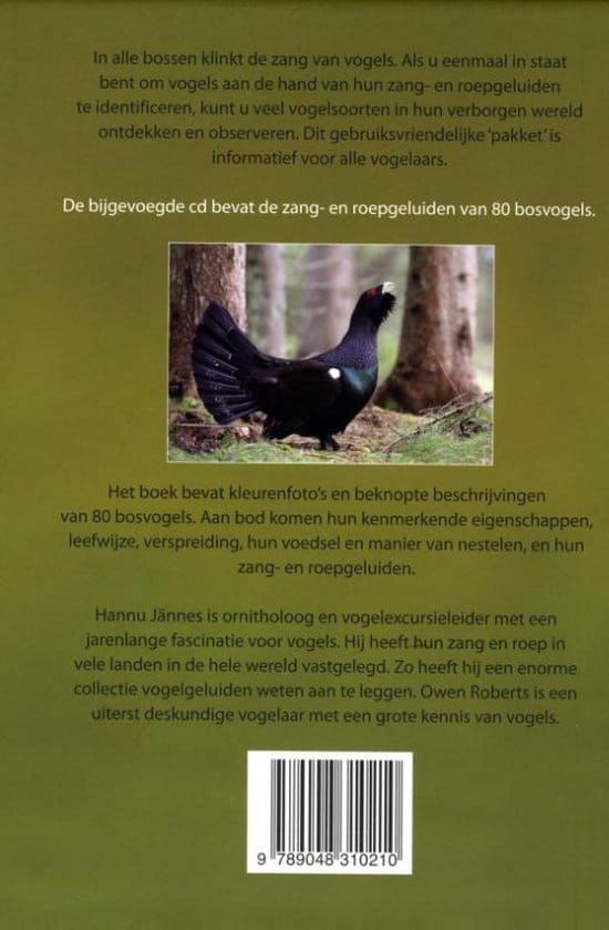 Hannu Jännes & Owen Roberts; Bosvogelgids (met 80 geluiden op CD)