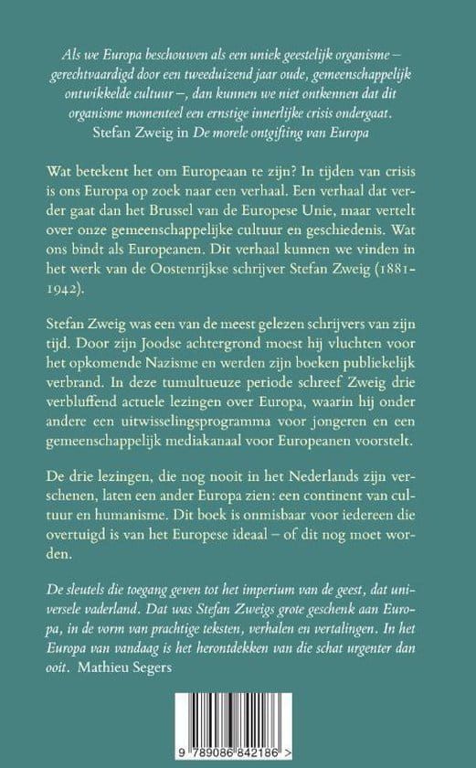 Stefan Zweig; Aan de Europeanen van vandaag en morgen