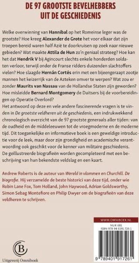 Andrew Roberts; De grootste veldheren uit de geschiedenis
