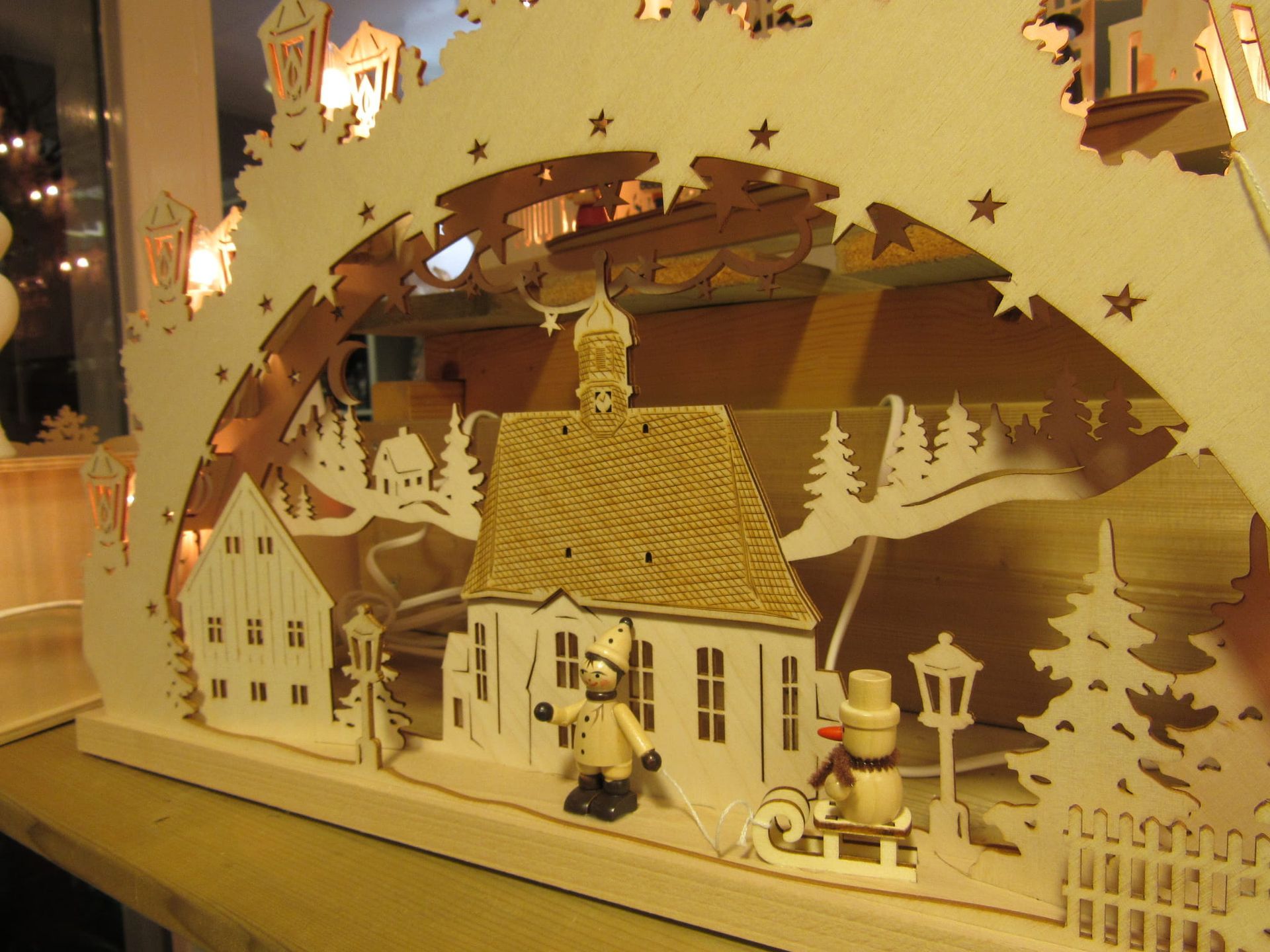 3D-Lichtboog 'Kind mit Schlitten'