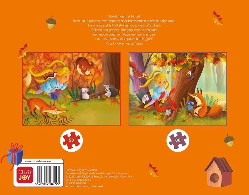Puzzelen Met Pippa en de vermiste egel. 2-in-1- puzzel