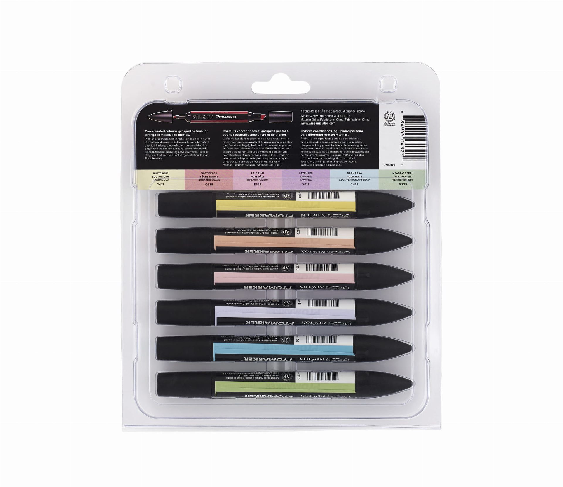 Winsor & Newton Promarker - 6 Pastel Tones