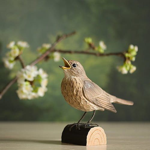 Nachtegaal hout/ handgemaakt