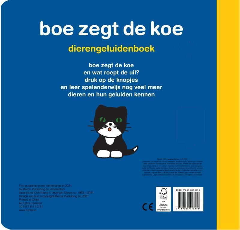 Dick Bruna; Dierengeluidenboek - boe zegt de koe