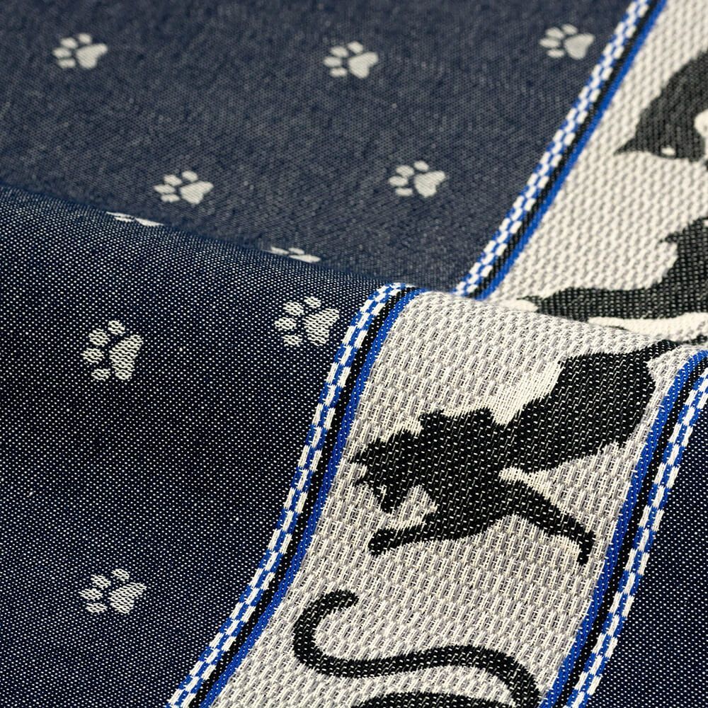 Theedoek Cats Donkerblauw