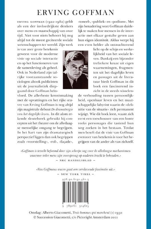 Erving Goffman; De dramaturgie van het dagelijks leven