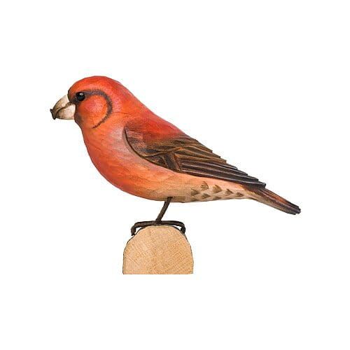 Rode Kruisbek hout/ handgemaakt