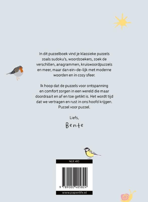 Bente van de Wouw; Het cozy puzzelboek voor ontspannen zomerdagen