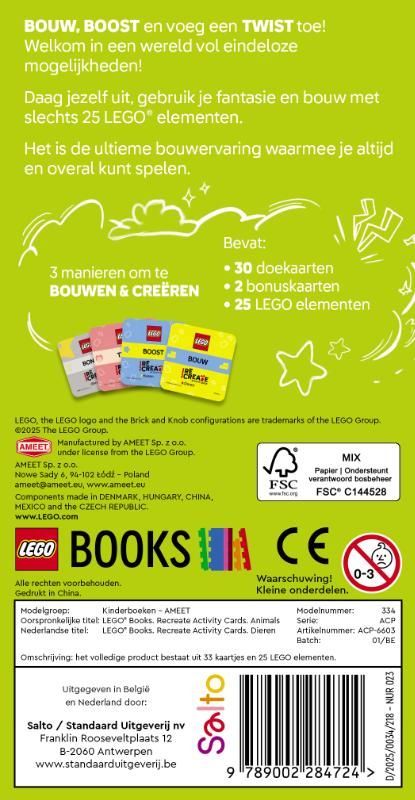 Lego ReCreate Activity Cards: Dieren