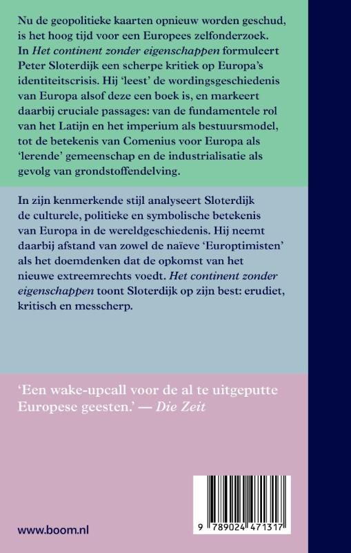 Peter Sloterdijk; Het continent zonder eigenschappen