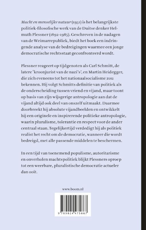 Helmuth Plesswner; Macht en menselijke natuur