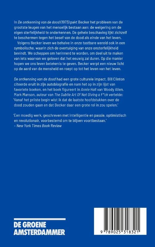 Ernest Becker; De ontkenning van de dood