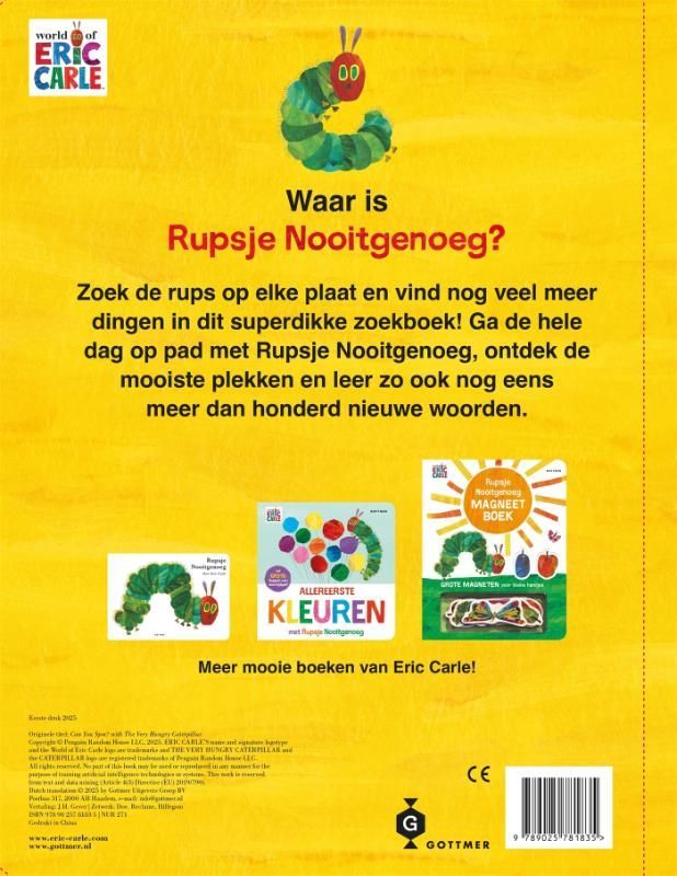 Eric Carle; Het grote zoekboek van Rupsje Nooitgenoeg