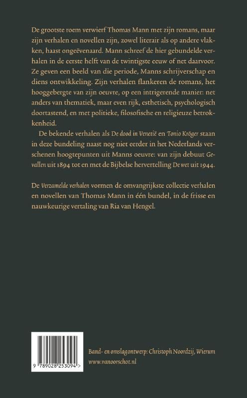 Thomas Mann; Verzamelde verhalen