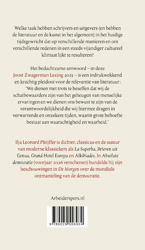 Ilja Leonard Pfeijffer; De toekomst van de literatuur