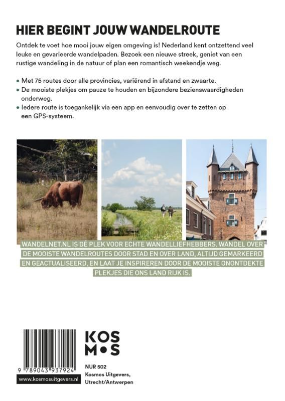 Stichting Wandelnet; 75 leuke wandelroutes door Nederland