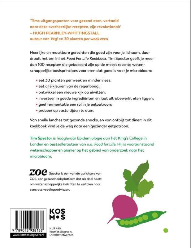 Tim Spector; Het food for life kookboek
