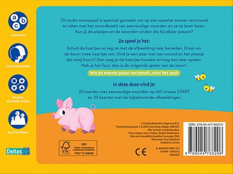 ZNU; Ik leer lezen! Memo-spel