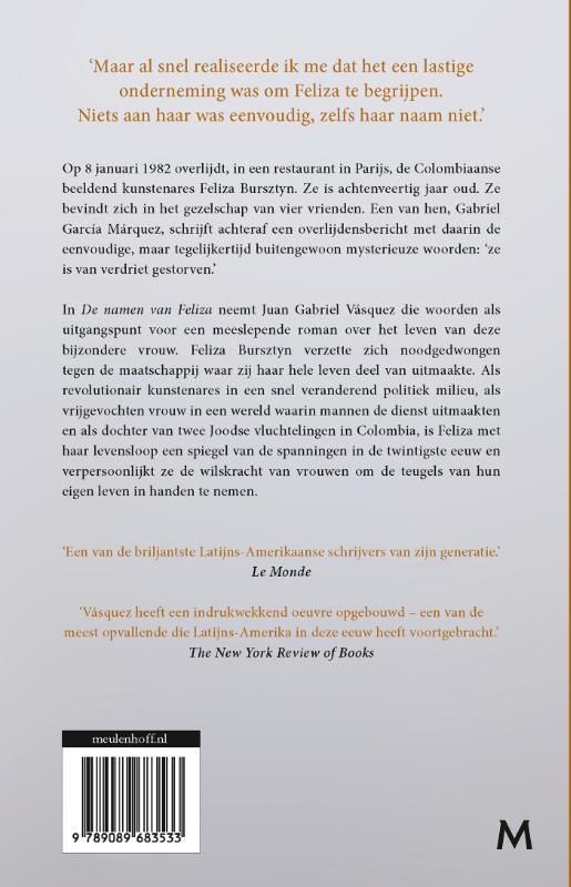 Juan Gabriel Vásquez; De namen van Feliza