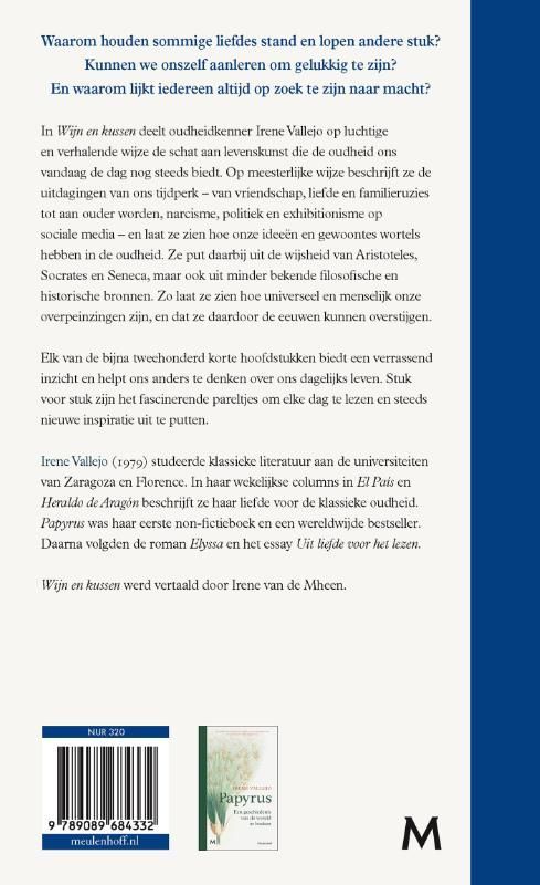 Irene Vallejo; Wijn en kussen