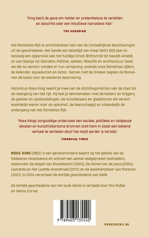 Ross King; De kortste geschiedenis van het oude Rome
