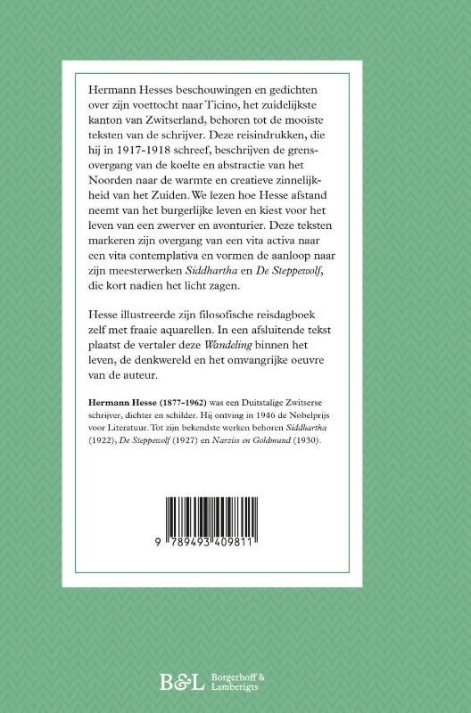 Hermann Hesse; Wandeling