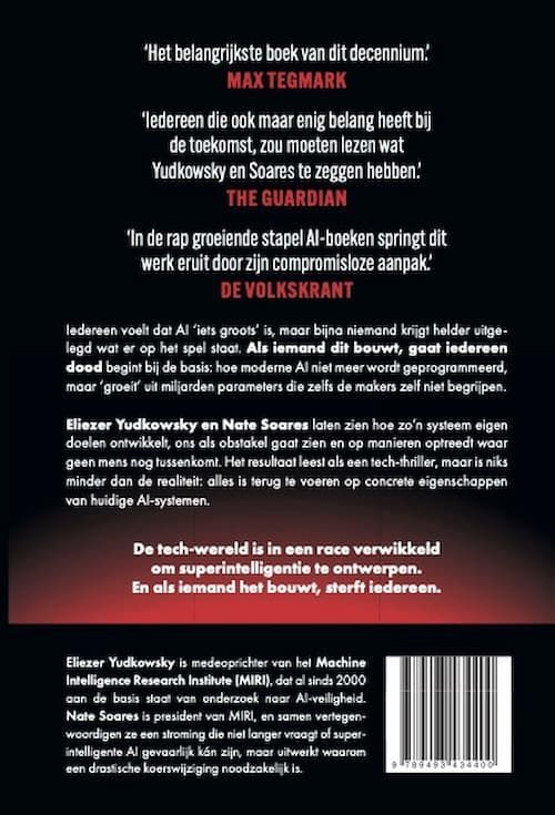 Eliezer Yudkowsky; Als iemand dit bouwt, gaat iedereen dood