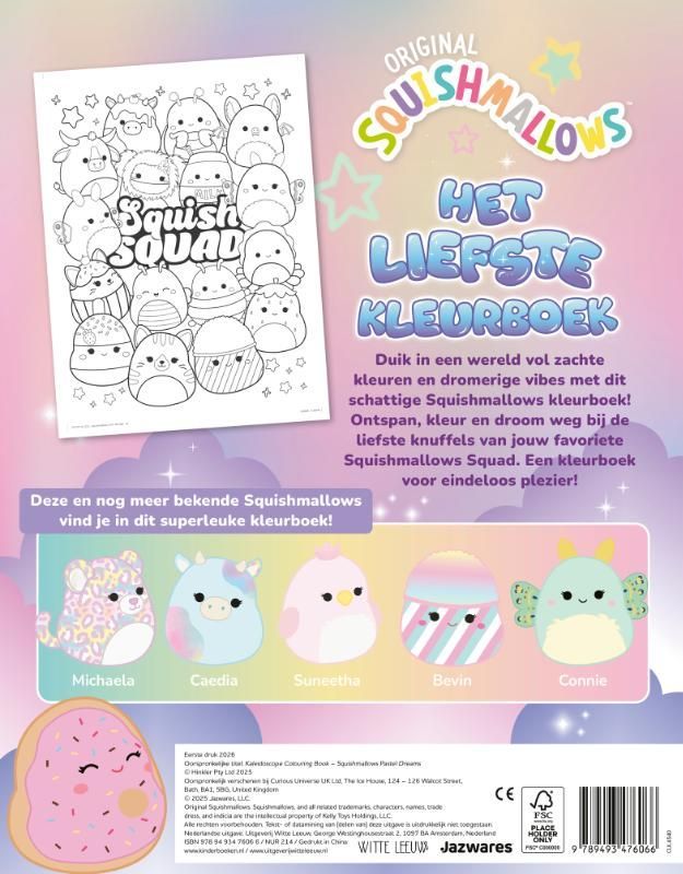 Jazwares; Original Squishmallows kleurboek