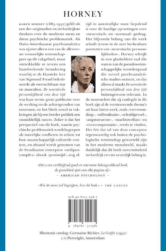 Karen Horney; De neurotische persoonlijkheid van deze tijd