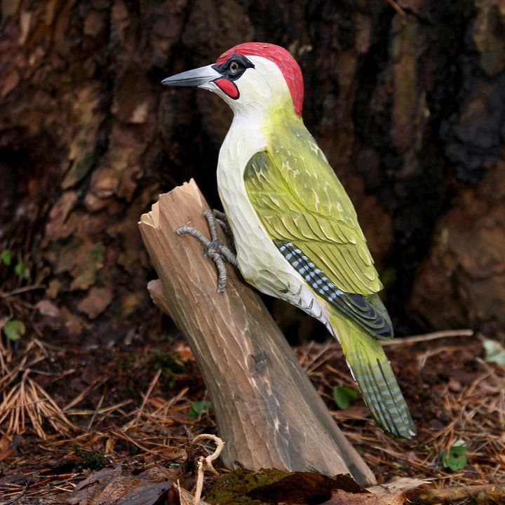 Groene Specht hout/ handgemaakt