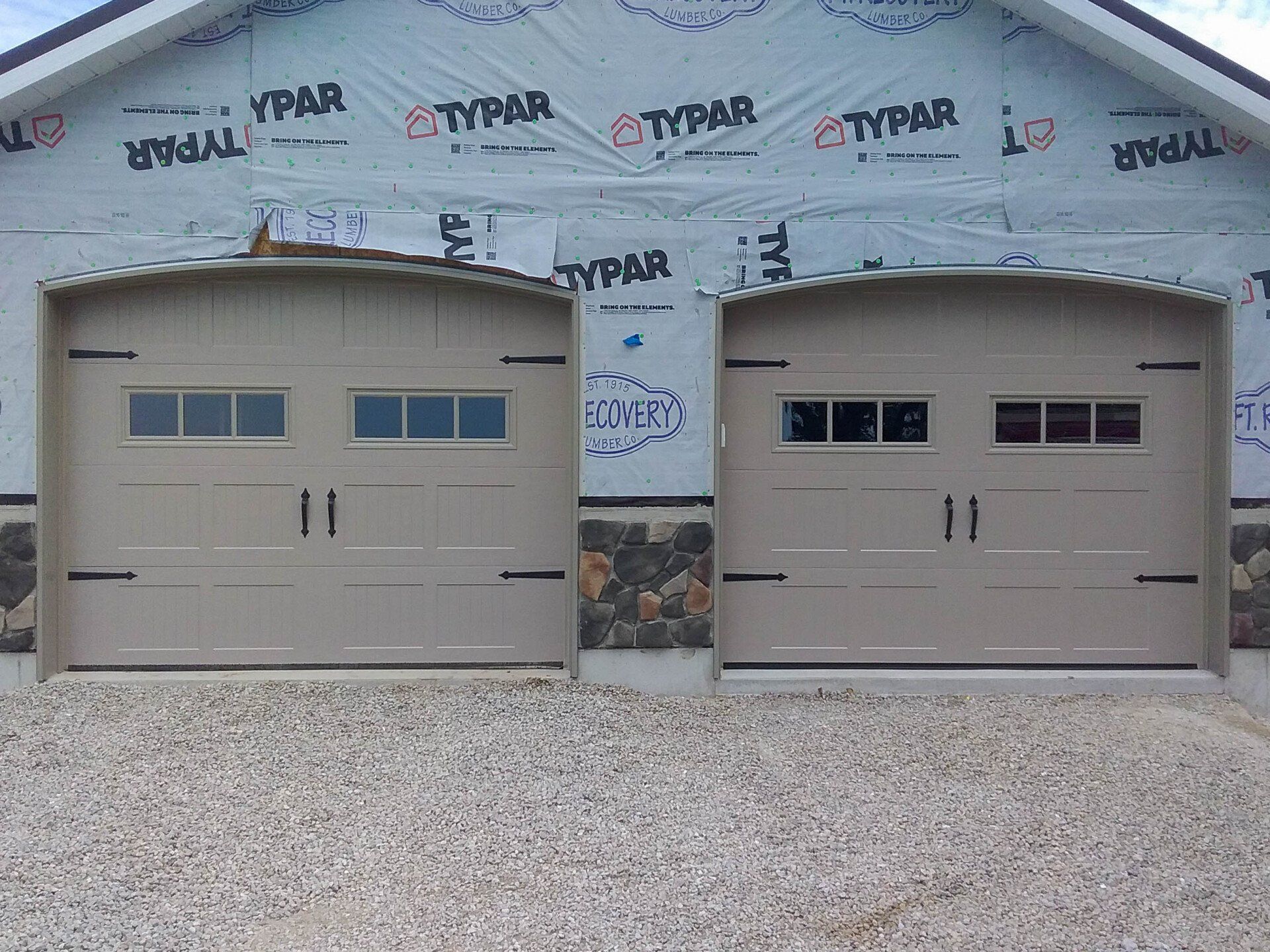 Model 60 in Sandstone with 3 Pane Window and Decorative Hardware