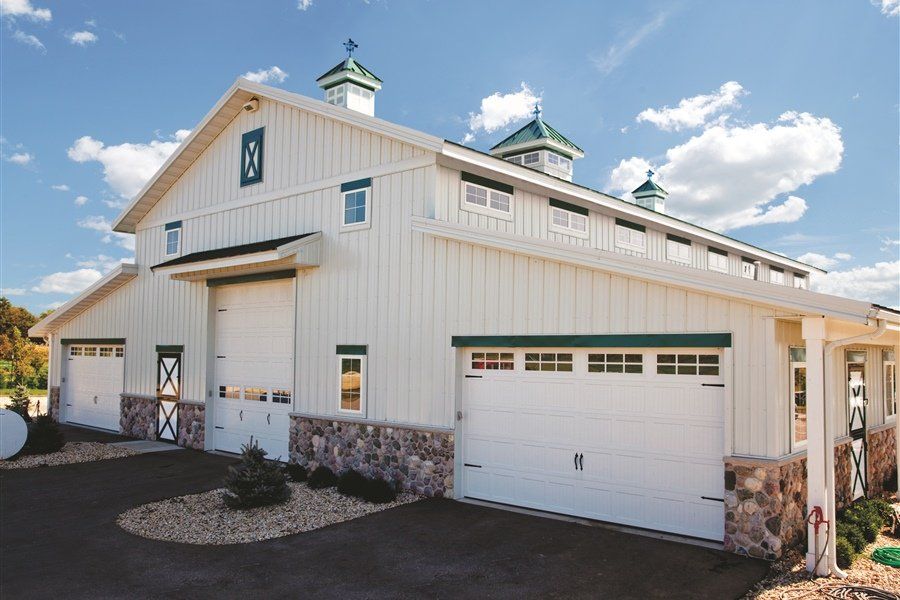 Model 60 in White with 6 Pane Windows with Decorative Hardware