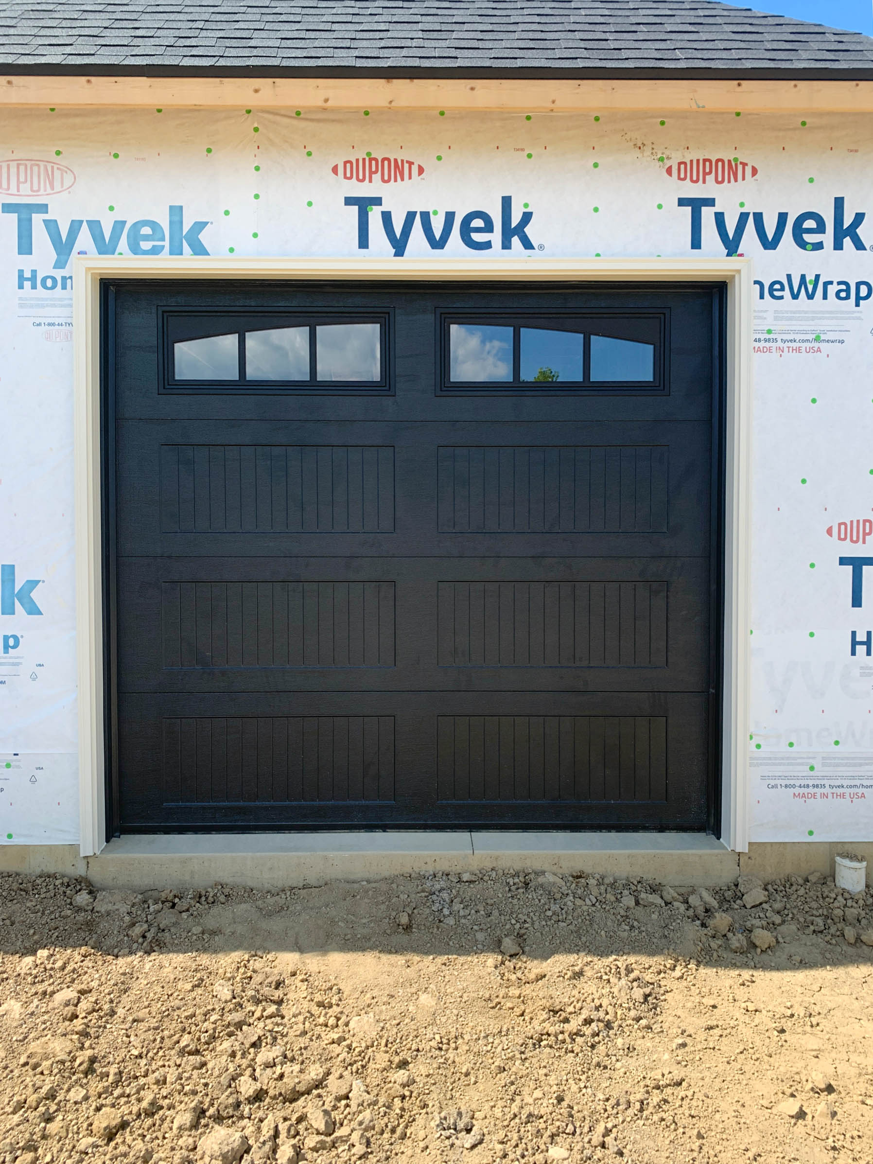 Model 64 in Carbon Black with 3 Pane Double Arch Windows