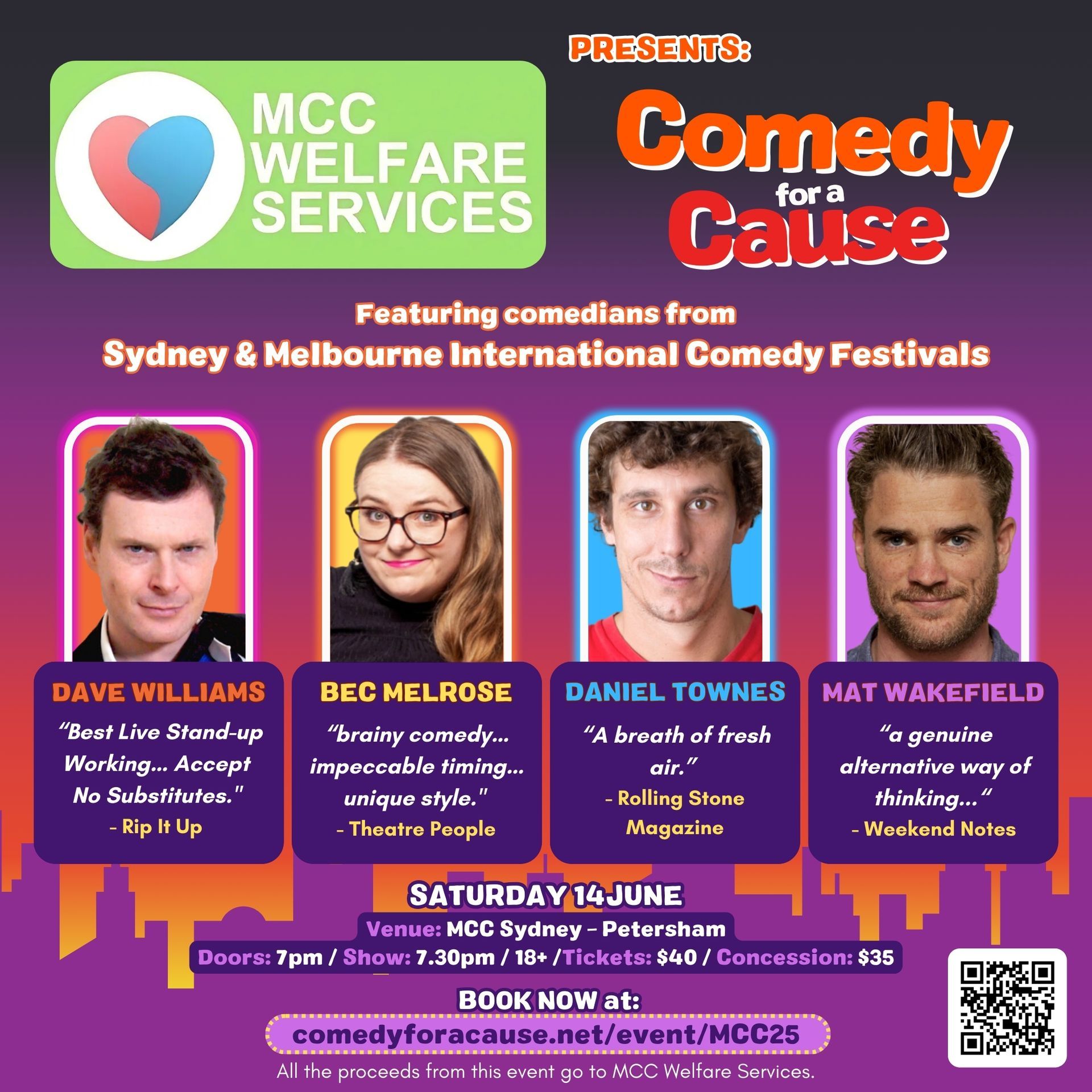 MCC Welfare Services presents Comedy for a Cause