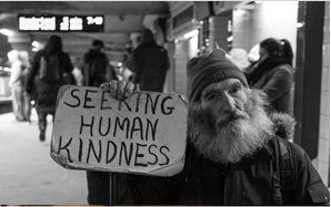 Photograph of a homeless man