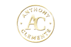Gold circular Anthony Clements AC logo on a white background, symbolizing excellence, clarity, and transformational branding