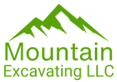 Green mountain logo  for Mountain Excavating LLC